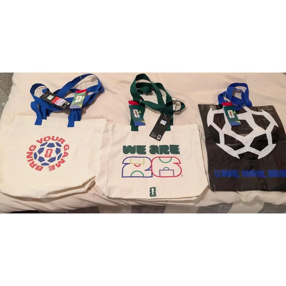 FIFA World Cup 2026 Tote Bag Official Volunteer Canvas Soccer Choose Design NWT